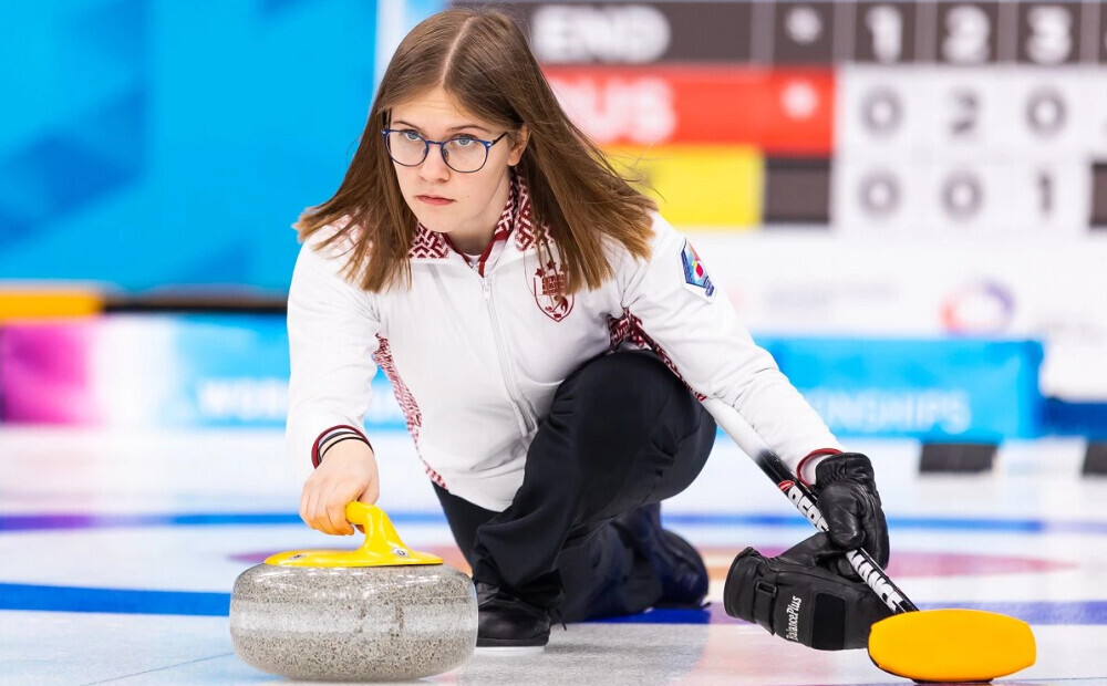 Latvijas kērlingistes piedzīvo zaudējumu pasaules junioru čempionāta mačā Latvijas kērlingistes piedzīvo zaudējumu pasaules junioru čempionāta mačā